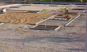 Florida crushed stone used to build path ways 