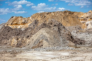 piles of different dirt types