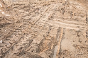 construction site filled with dirt