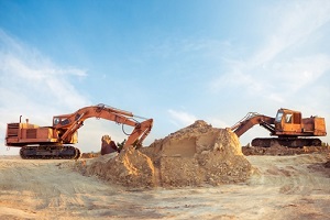 machines working with fill dirt