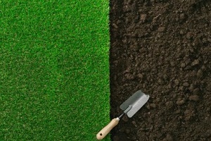 fill dirt along with grass in ground