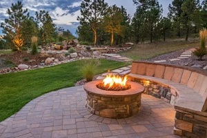 installing firepits in the landscaping