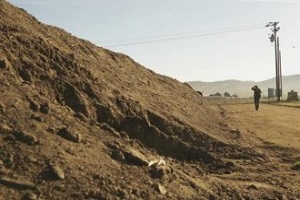 soil berm near road