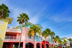 Barclay - Fort Meyers colorful commercial buildings