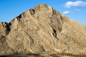 the mount of construction sand