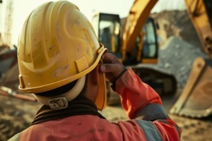 engineer at a construction site