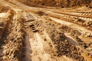 bulk fill dirt placed in construction site