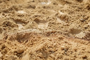 Close up image of sand texture background in a construction site