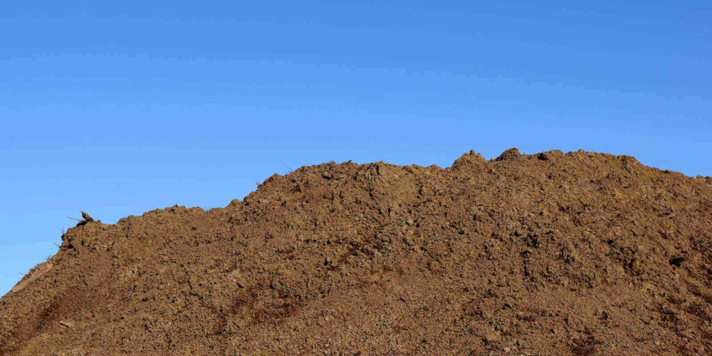 fresh clean topsoil dirt hill for organic gardening in Punta Gorda, FL