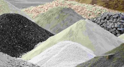 Piles of Aggregate at Florida Aggregate Supplier Site