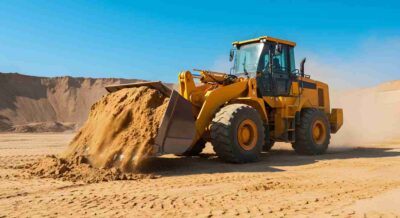 Loader Pushing A Large Pile of Fill Dirt in Punta Gorda, FL