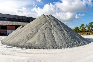 Pile of Aggregate Sand on Construction Site