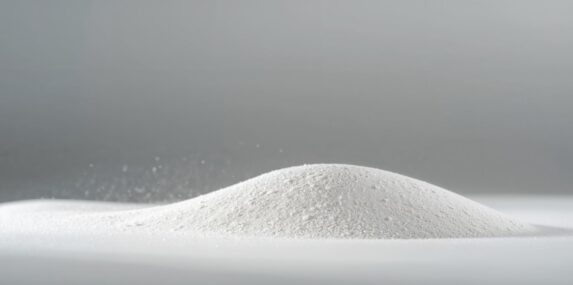 White Prestige Sand from Punta Gorda, FL quarry Spread on A Gray Surface